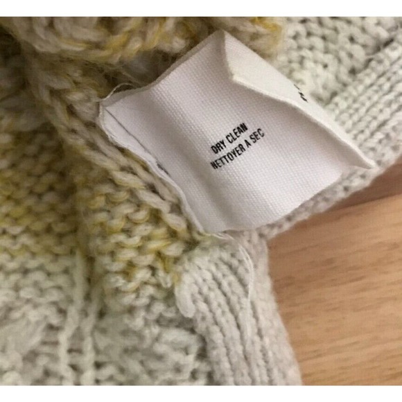 Anthropologie Sparrow Fading Rainbow Ombre Stripe Sweater Yellow Ginger - Picture 5 of 8